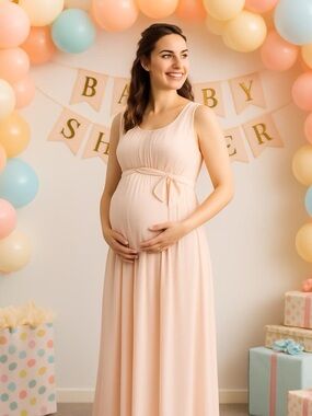 ASOS Maternity flowy dress peach size 6